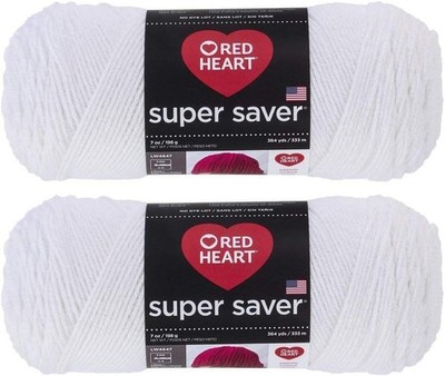 Bulk Buy: Super Saver (2-Pack) (White, 7 oz Each Skein)
