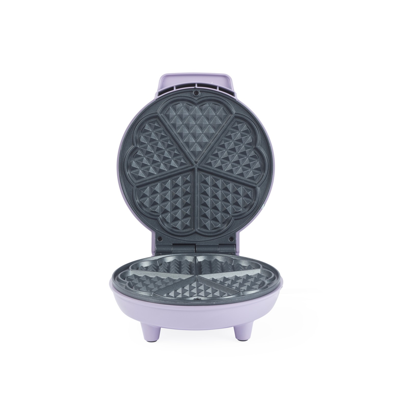 Giles & Posner Heart Waffle Maker – 18cm, PFAS-Free Coating, 750W, Purple