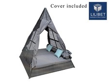 outdoor rattan garden daybed grey garden furniture cover