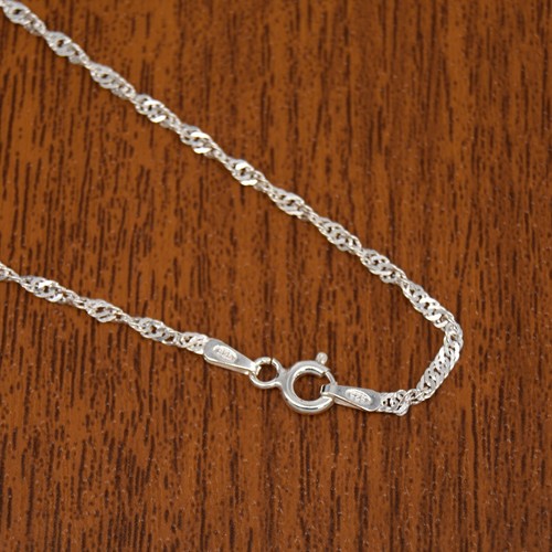 Genuine 925 Sterling Silver Singapore Twisted Curb Necklace (1.9mm) eBay