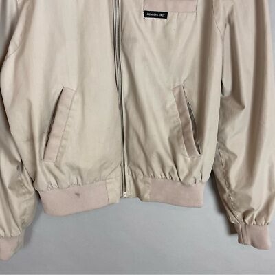 Members Only Jacket Bomber Greige Beige Gray Men Size 42