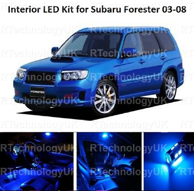 BLUE PREMIUM LED INTERIOR UPGRADE KIT for SUBARU FORESTER 2003-2008 SET XENON