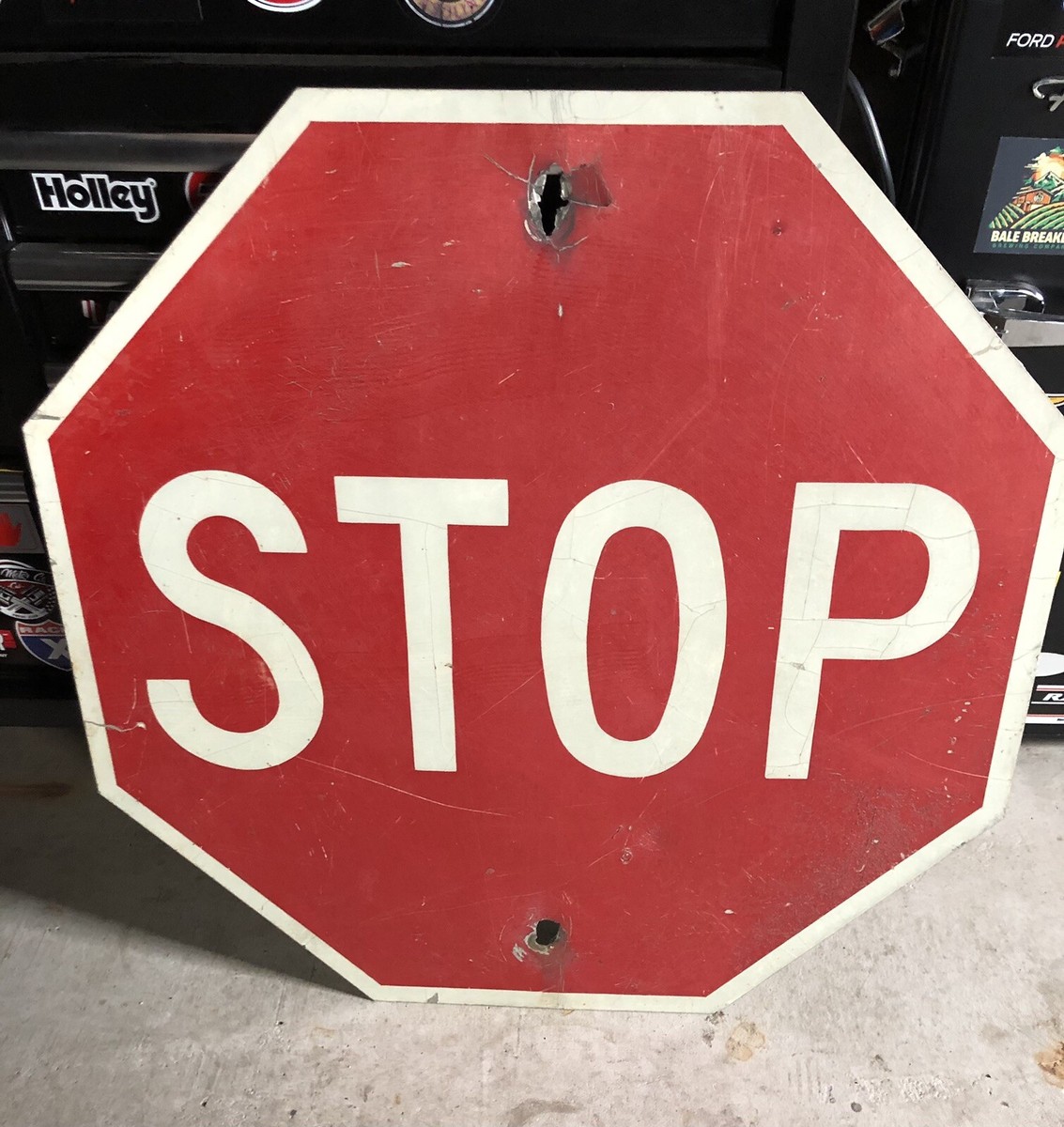 USA STOP看板 Red STOP Sign Wall Art, 12x12 Inch Aluminum, UV Printed