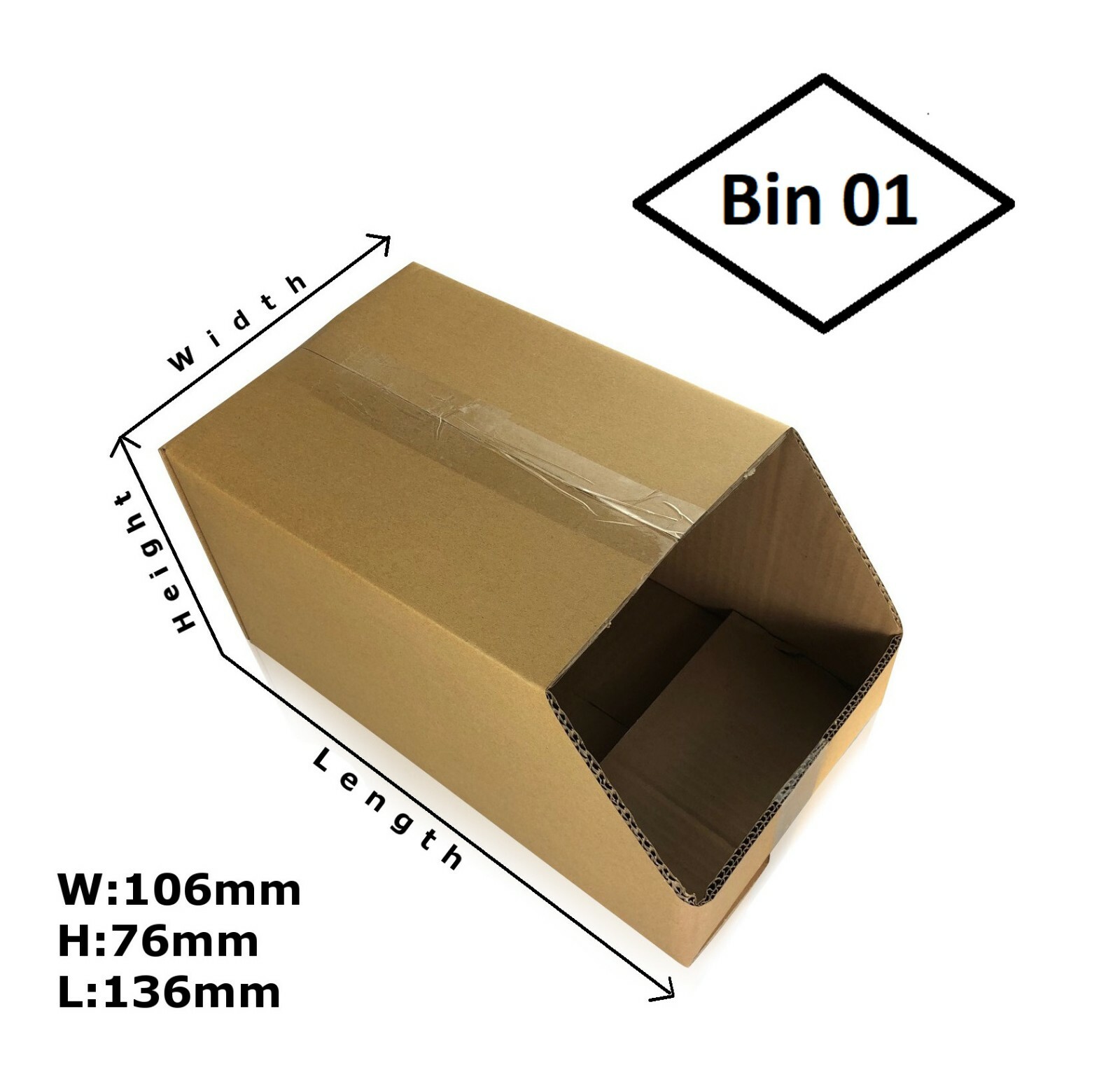 Stackable Cardboard Storage Bin Containers Strong Ecological Picking