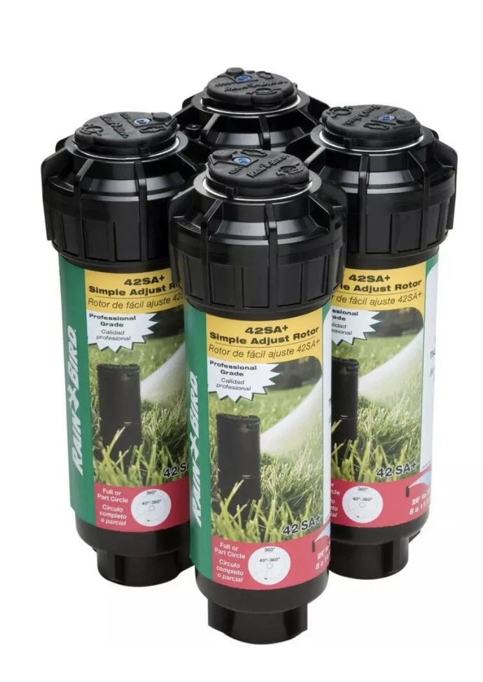 RainBird Rotor Sprinkler Heads Pop Up 42SA+ 3/4 Lawn Watering Garden Outdoor 4PK
