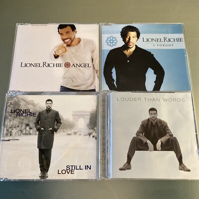 LIONEL RICHIE 4 CD LOT: IMPORTS Angel, I Forgot, Still In Love & Louder Words VG