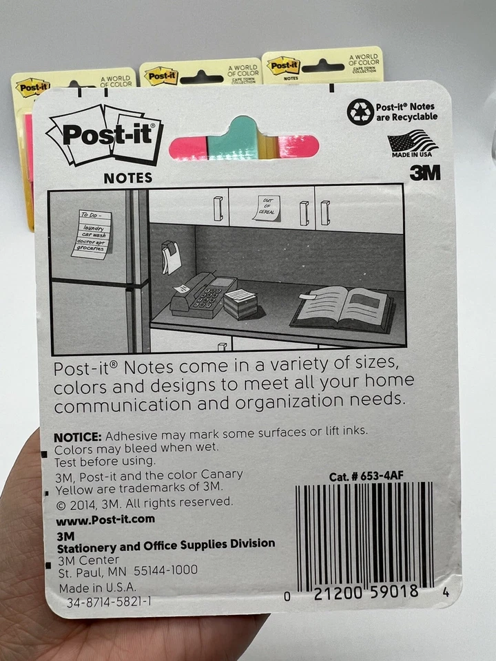 Post-It Notes 1 3/8 in X 1 7/8 in 6 Packages of 4 Pads 50 Sheets Per Pad - Image 3 of 3