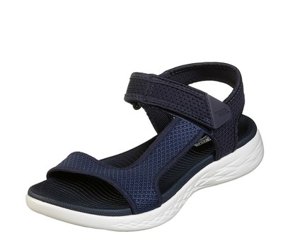 skechers textured strappy sandals with velcro closure