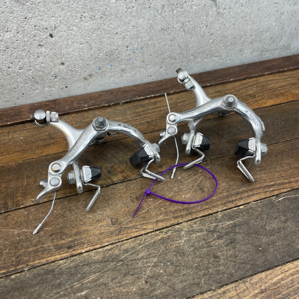 Vintage Dia Compe Alpha 5000 Brake Calipers AX Recessed 80s Nippon