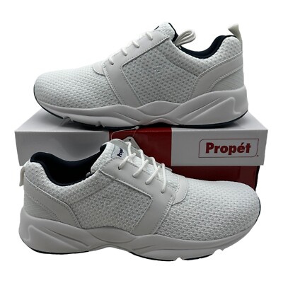 Propet Stability X MAA012M Shoes Mens Sz 10.5 X (3E) Walking Athletic White Navy