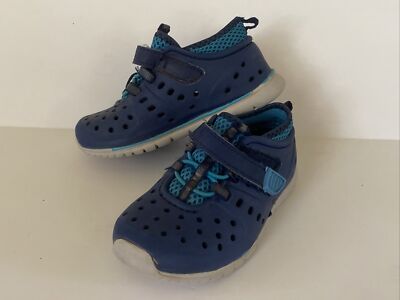 Lily & Dan Toddler Boy's Sandals Water Shoes Size 7/8 Blue Teal Washable