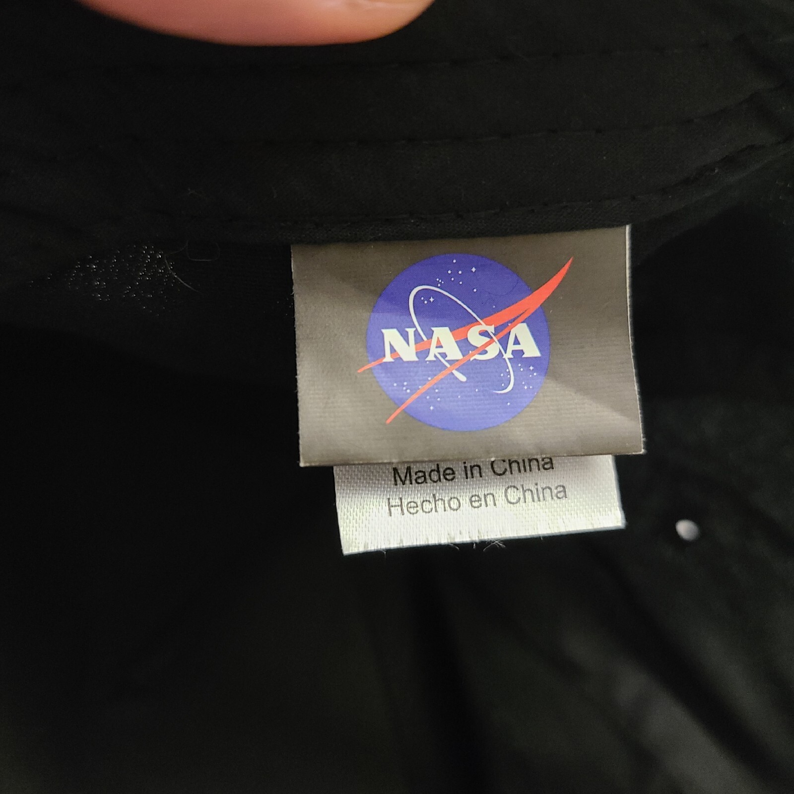NASA snapback hat view Earth underside Black cap … - image 8