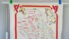Vintage CALIFORNIA STATE TABLECLOTH Souvenir 33" x 37" White Cotton MID CENTURY — photo 8
