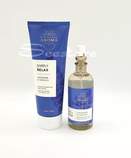 Bath Body Works Simply Relax Lavender Vanilla Body Mist Cream Set of 2 New