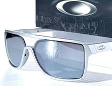 NEW Oakley CASTEL X-Silver Frame POLARIZED Galaxy Chrome Lens Sunglass 9147