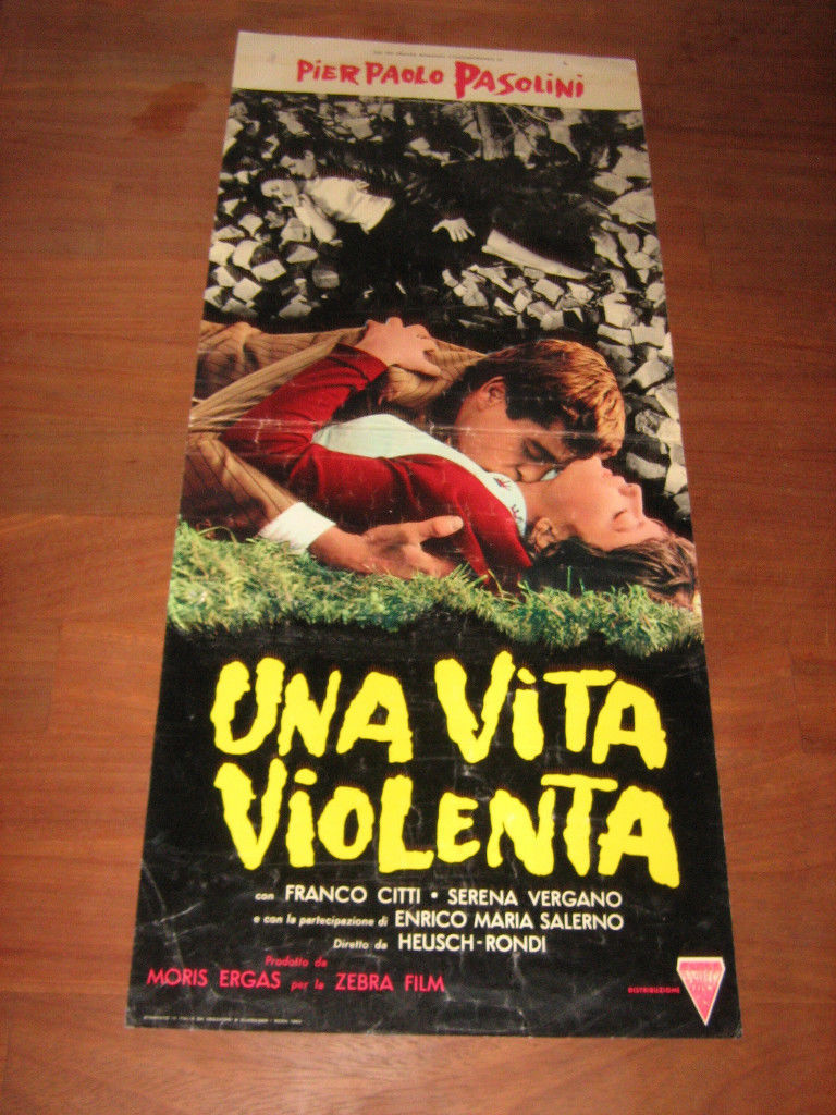 Locandina originale film Una vita violenta (1962) - Regia di Brunello Rondi, Paolo Heusch