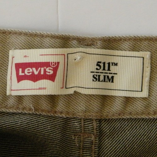 Boys Levi's 511 Jeans Tag Size 14 27x27 Measured 28x27 Slim Leg Tan School Pants - Picture 8 of 8