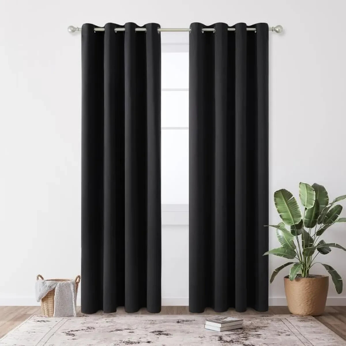 Rideaux a oeillets 140x260cm isolant pour stopper le froid et le bruit de la rue
