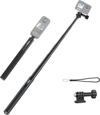 51" Invisible Selfie Stick, 7-Level Extension Pole for Insta360 & Action Cameras