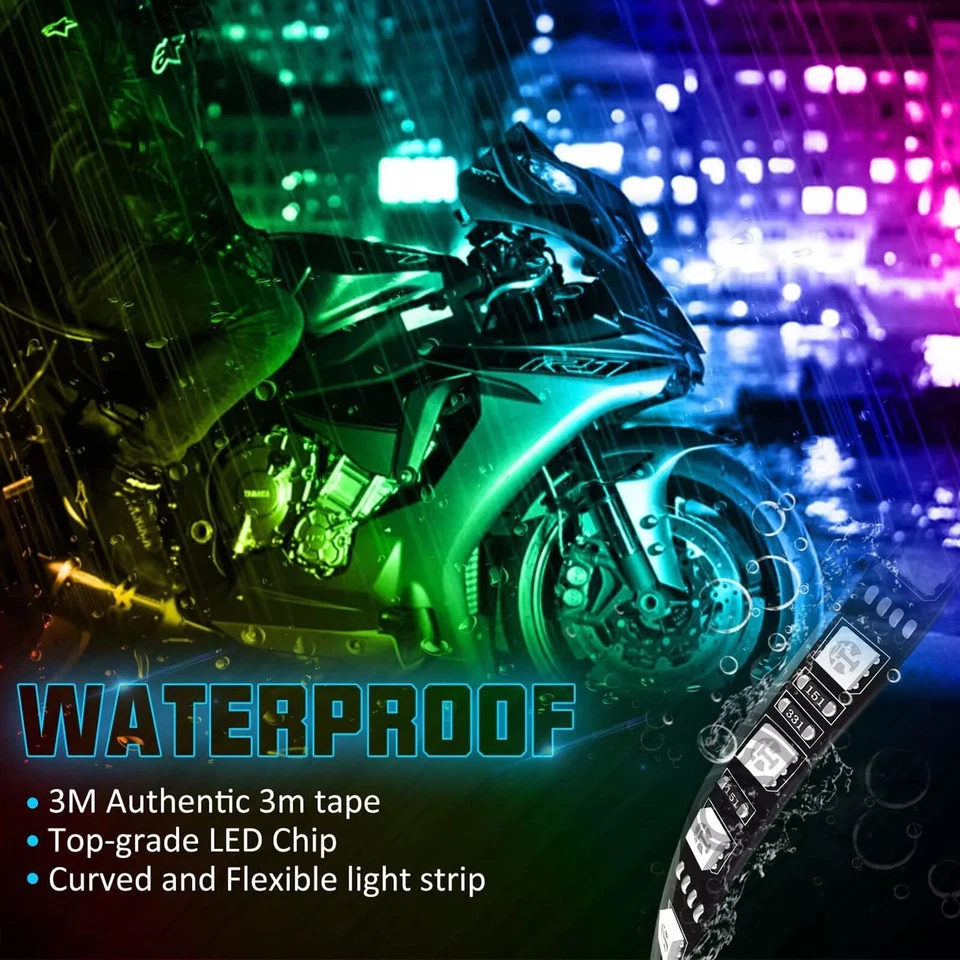 12X RGB LED Light Neon Under Body Glow Strip For Club Car EZGO Yamaha Golf Cart Foto 4 de 4