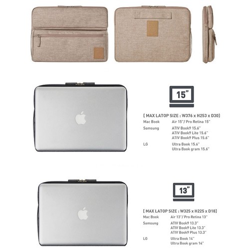 Funda con funda de lona para portátil MacBook Air/Pro de 13""/15 - Imagen 4 de 13