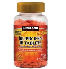 Kirkland Signature Ibuprofen 200mg 500 IB Caplets COMPARE TO MOTRIN Exp. 01/2028