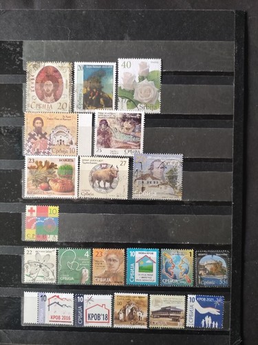 MELANGE DE 20 TIMBRES DE SERBIE OBLITERES ET NEUFS LOT 26052025 MOL 222