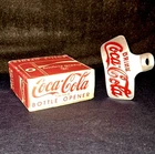 Vintage Coca-Cola Soda Theme Bottle Opener - Silver & Red Colors, Includes Box