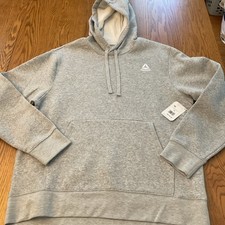 Men's Reebok Pullover hoodie sweatshirt With Front Pocket Gray size XL NWT