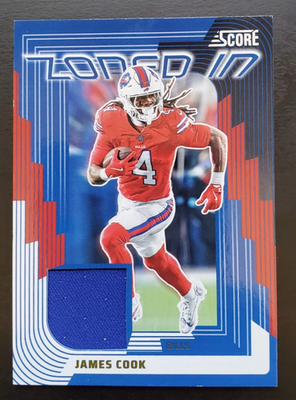 2000年 スーパー耐久 ColleCa JFB Collection カード 2025 Panini Score James Cook Zoned In Patch #ZON-JCK Buffalo Bills