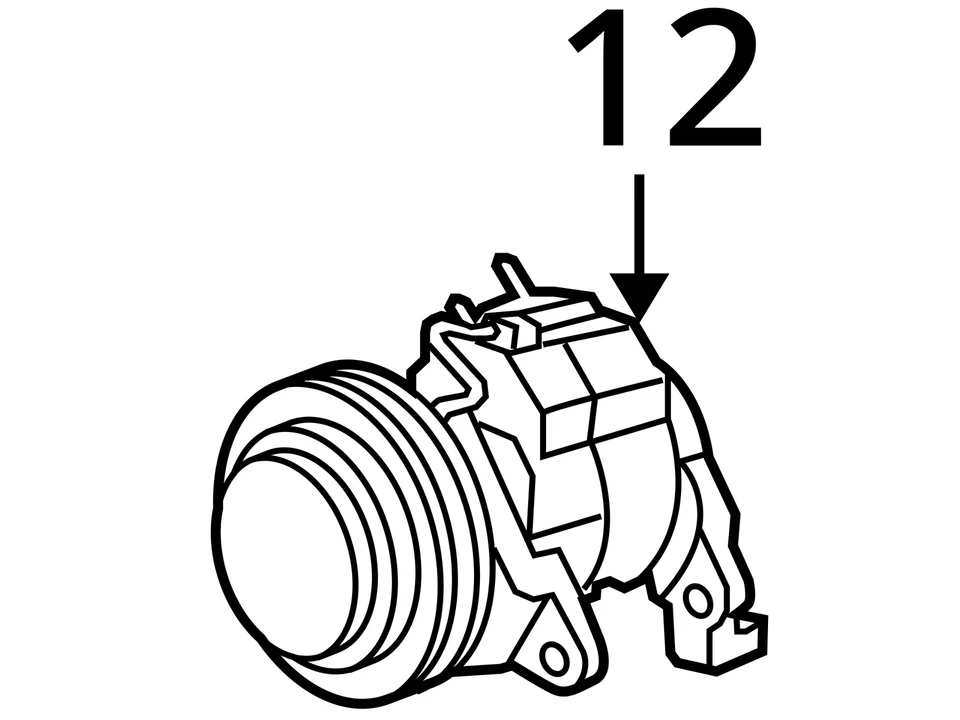 Compresor de aire acondicionado Dodge Ram 1500 OEM UXI3Q Foto 4 de 4