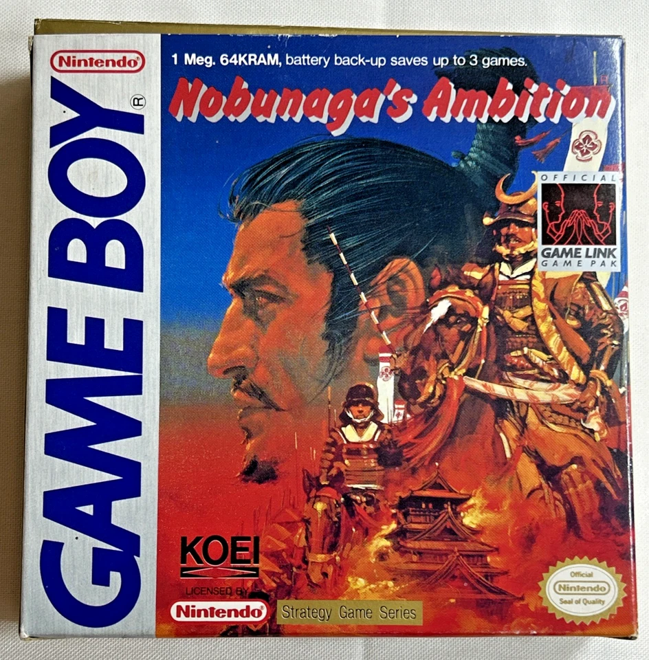 Nobunaga's Ambition Nintendo Game Boy CIB Complete w/ Protector Mint Rare 1991 - Image 3 of 4