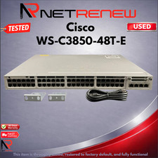 Cisco WS-C3850-48T-E Catalyst 3850 48-Port Managed Switch w/ C-3850-NM-4-1G