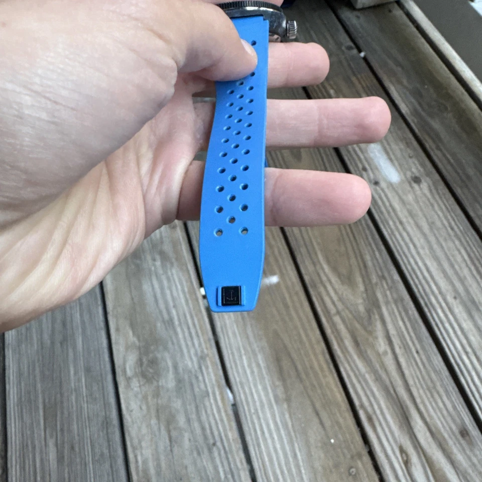 Tissot T145.407.97.057.02 Sideral S Powermatic 80 41 mm Blue Rubber Wrist Watch - Image 4 of 4