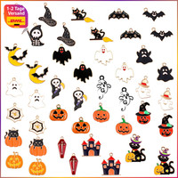 Halloween AnhäNger 44Stk DIY Charms FüR Schmuck Halskette Ohrringe