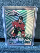 2022-23 Upper Deck Stature - Wunderkind Lukas Reichel #W-8 Green /150 (RC)