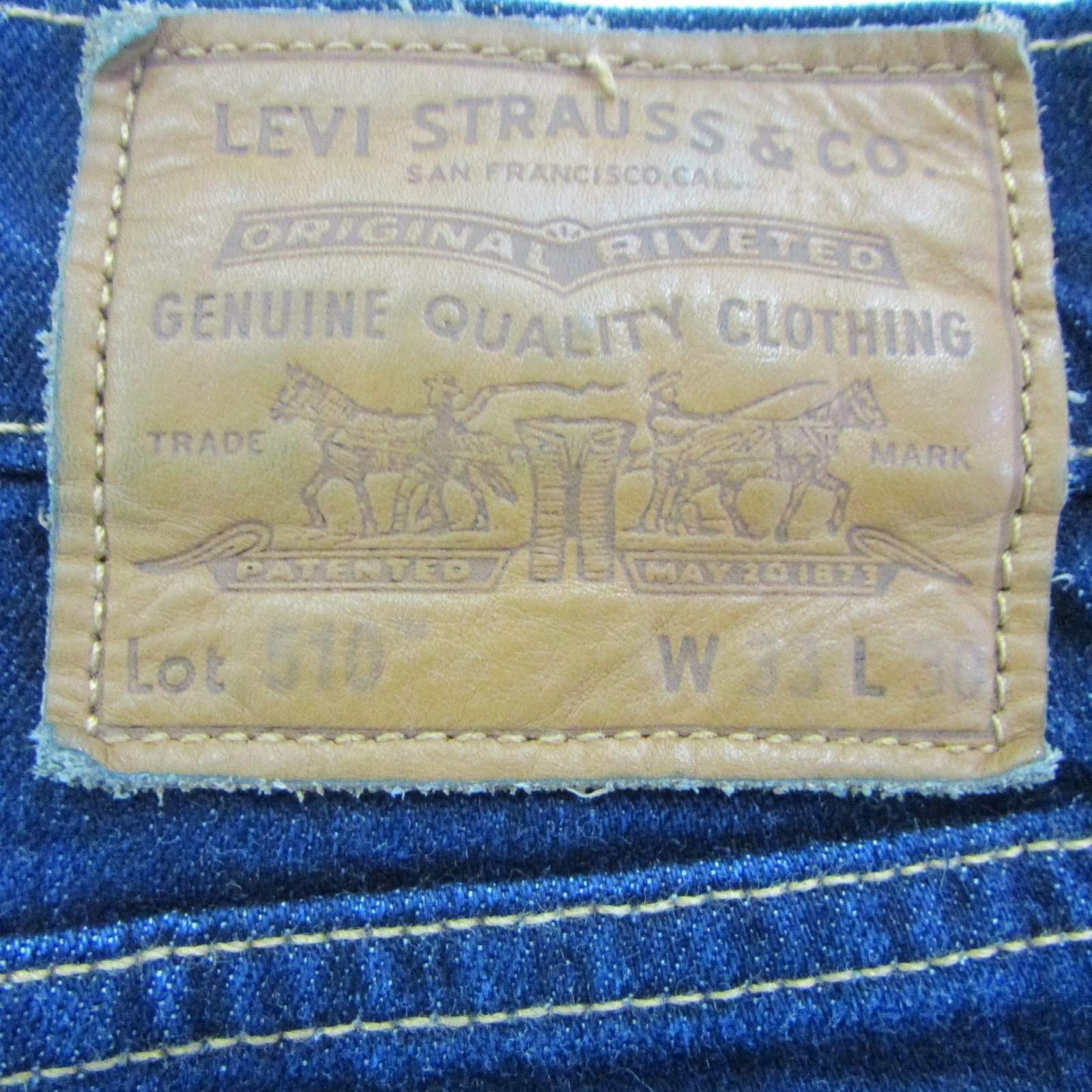 Levis 510 Skinny Jeans Mens W33 L30 Dark Blue thumbnail 5