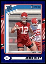 2024 Donruss - Press Proof Blue Jared Wiley 387 Kansas City Chiefs