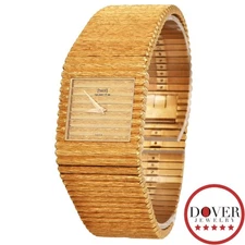 Piaget Polo 18K Yellow Gold Textured Watch Ref 7131 C516 140.0 Grams