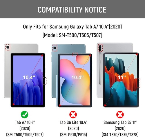Tastatur Hülle Samsung Galaxy Tab A7 10.4" 2020 Slim Premium Smart Stand Cover - Bild 3 von 11
