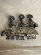 Vintage 900 srebrna broszka rodzima rodzina 10 G