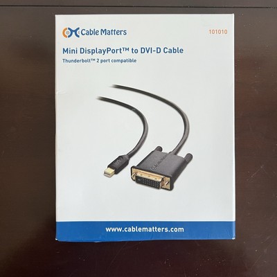 Cable Matters Mini Display Port to DVI-D Cable Thunderbolt 2 Port Compatible