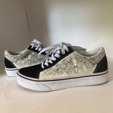 Vans Old Skool low sneakers black Raven Skull Mens 4.5 / Women 6 Unique Aztec