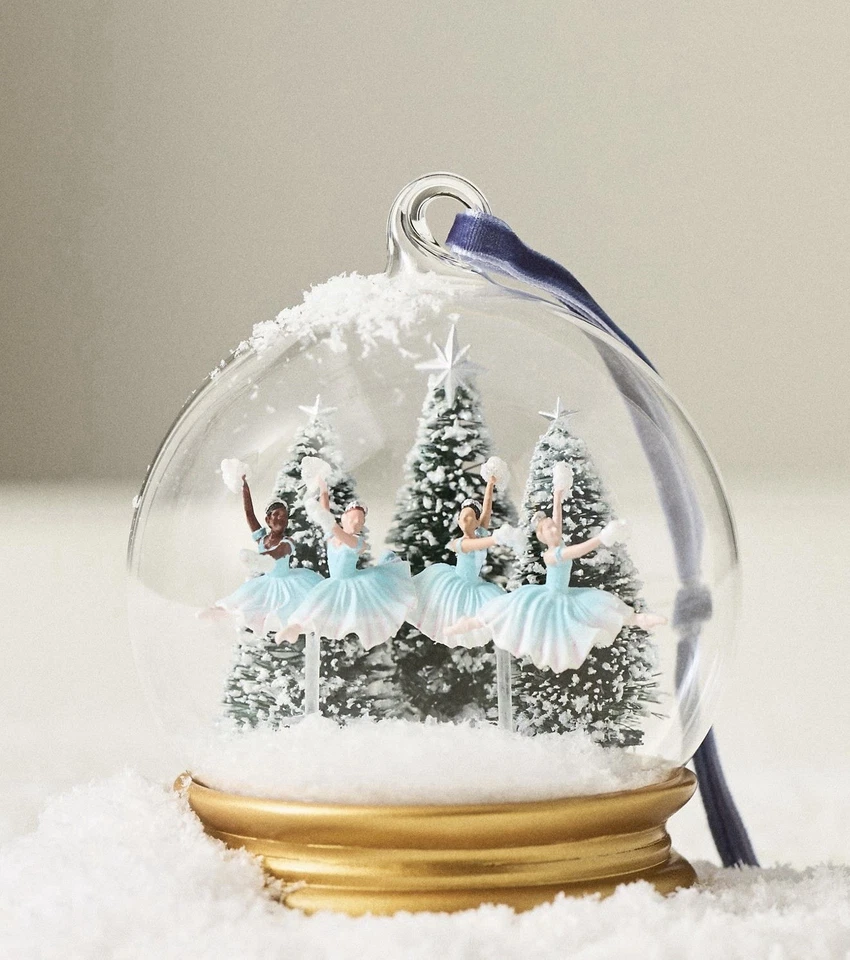 Anthropologie~New York City Ballett~Schneekugel Ornament~Schneeflocken~Neu im Karton~🩰❄️