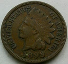 US 1898 Indian Head Cent  **