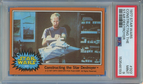 1977 Topps Star Wars #322 Constructing the Star Destroyer — PSA 9