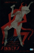 Michael B Jordan Signed Sinners Smoke Stack 11x17 Movie Poster Photo BAS COA