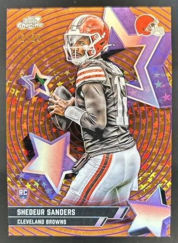 2025 Topps Cosmic Chrome Shedeur Sanders Orange Refractor (RAW)
