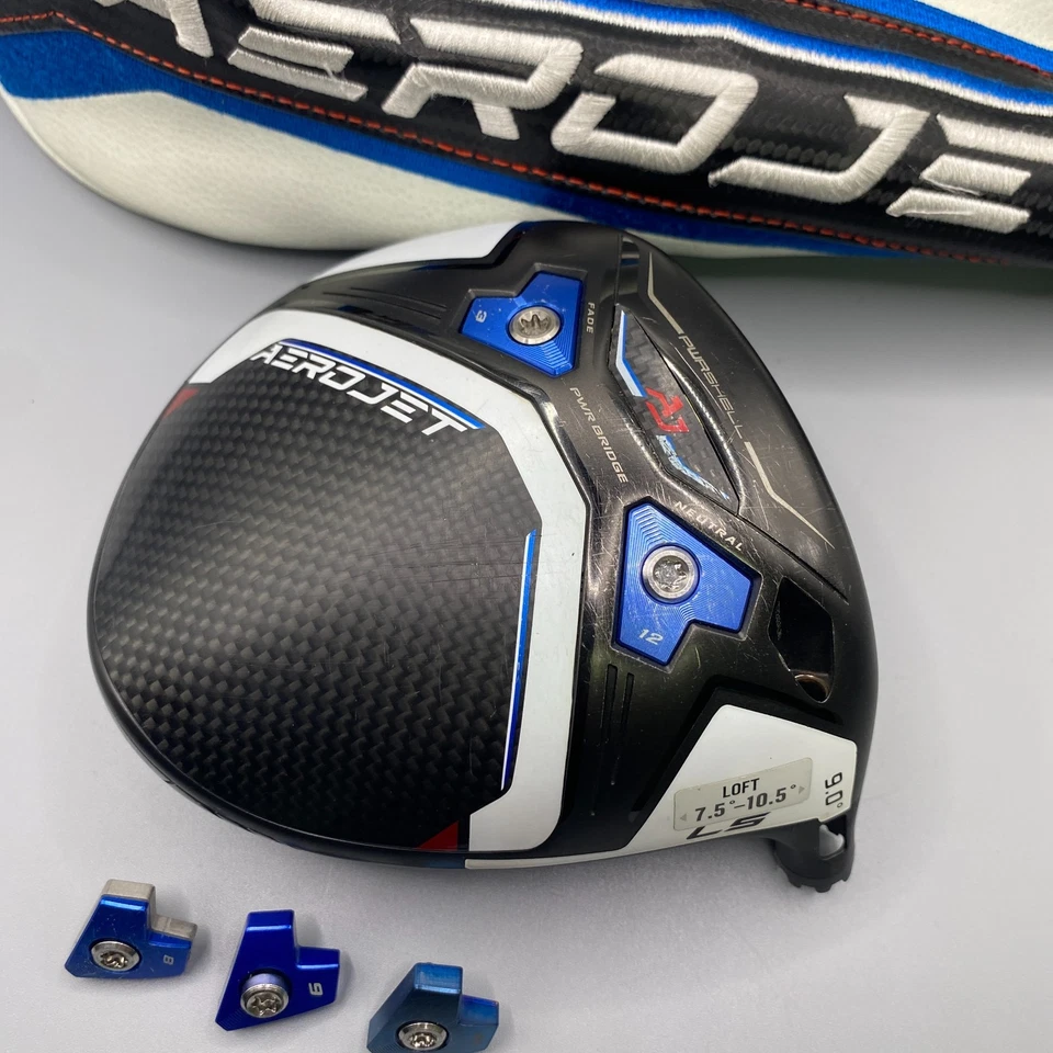 Cobra AEROJET LS 9° Driver Head + Cover + 4 Weights (8g/9g/10g/12g) From Japan - Image 2 of 4