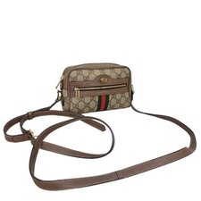 Borsa a tracolla Gucci GG Supreme Ophidia linea Sherry tela pelle marrone zip usata